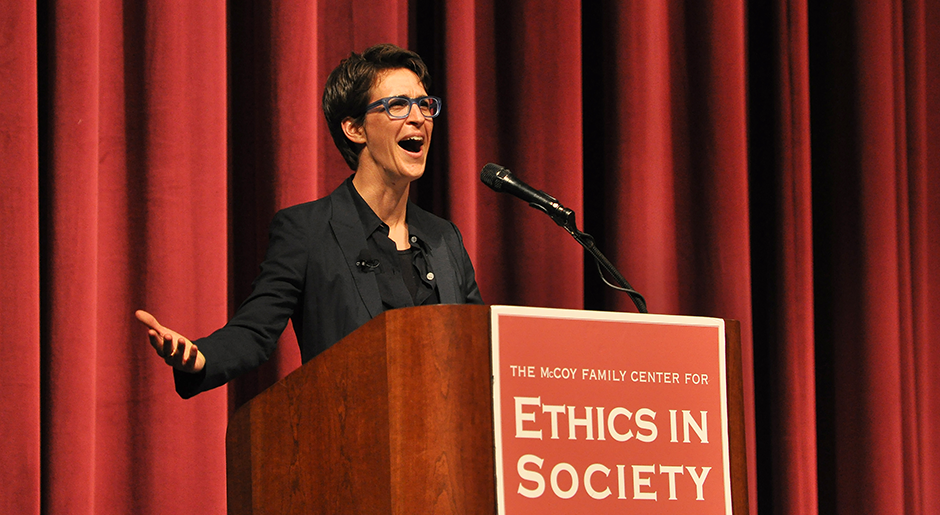 Rachel Maddow speaks at Stanford.
