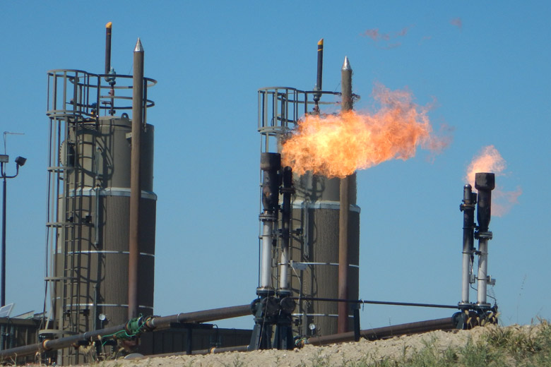 Natural gas flares in North Dakota