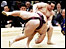 Sumo wrestlers in Osaka