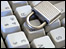 File image of a keyboard with a padlock on it