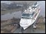 The Celebrity Eclipse squeezes down the River Ems in Germany