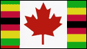Mixture of Canada and Zimbabwe flags