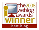 2008 Weblog Awards Winner