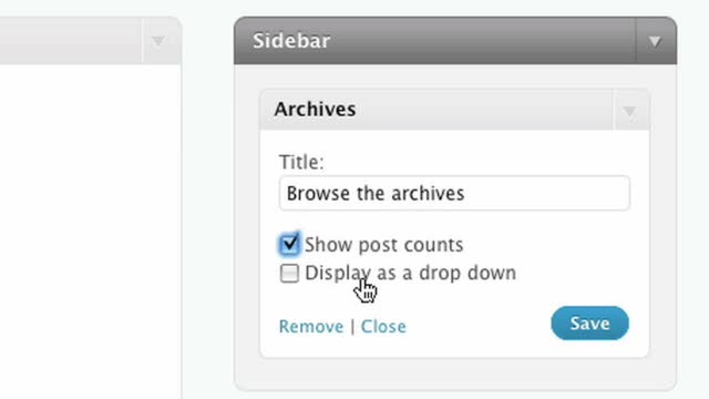 The Archives Widget for WordPress.com