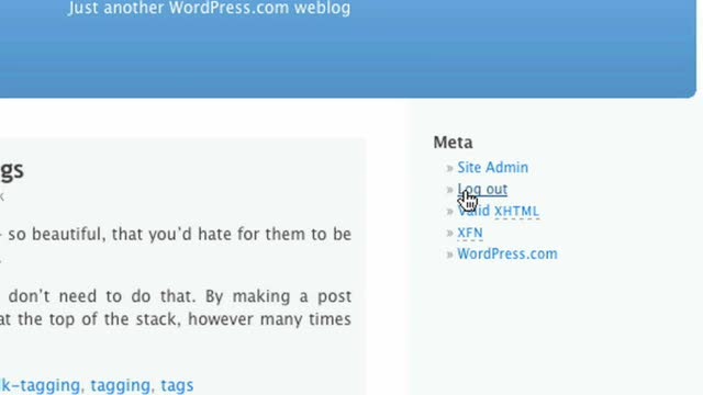 The Meta Widget for WordPress.com