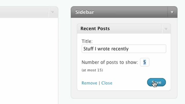 The Recent Posts Widget for WordPress.com