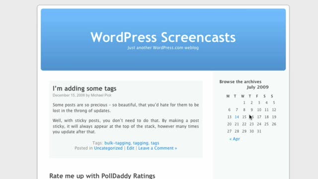 The Calendar Widget for WordPress.com