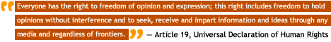 Article 19 of the Declaration for Human Rights