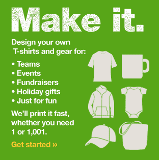 Make it. Design and sell your own t-shirts and gear.