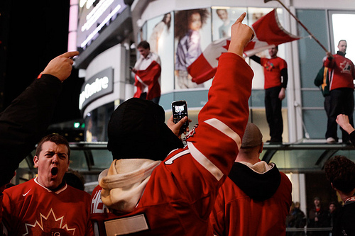 Team Canada Olympics Celebration @ Yonge + Dundas (Toronto) by ardenstreet