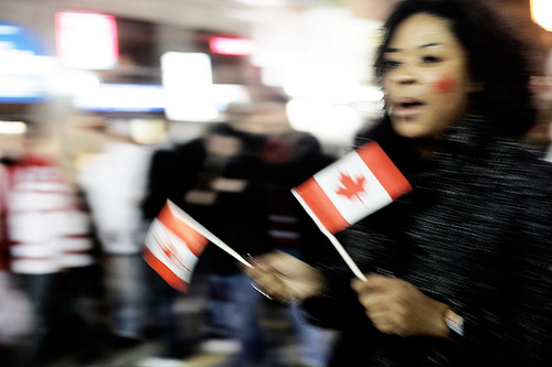 Team Canada Olympics Celebration @ Yonge + Dundas (Toronto) by ardenstreet