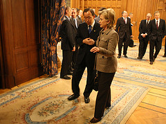 Secretary Clinton Speaks With U.N. Secretary-General Ban by U.S. Department of State