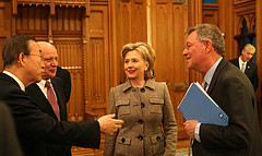 Secretary Clinton Speaks With U.N. Secretary-General Ban by U.S. Department of State