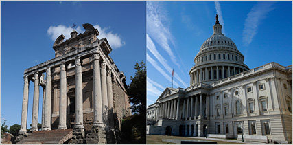 Roman Ruins and U.S. Capitol
