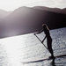 Sarah Swan, with an Arawak Expeditions group, demonstrates paddle boarding off St. John.