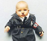 Baby dressed as Hitler