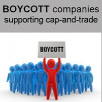 Boycott companies supporting cap & trade