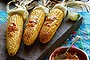 Grilled corn with chipotle butter.