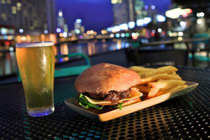 Wagyu burger from Boatbuilder's Yard.