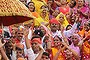 This photo was taken at the Jaganath Yatra, a Hindu chariot festival in Udaipur, Rajisthan. I arrived the day before in July 2013, unaware the festival was about to take place and was swept up in the festivities and excitement of the occasion. The people were so hospitable and welcoming, with many offering food and blessings to all visitors. I felt honoured to have witnessed and to have participated in the festival. Photo: David Saunders