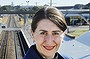 End of the line: Gladys Berejiklian, Minister for Transport, at Wickham train station. 