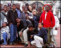 Visiting ... Abdulmutallab, circled, stands with group outside Buckingham Palace
