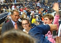 John Boehner stands near little punk Wonkette staffers