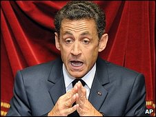 Nicholas Sarkozy. Image via BBC.