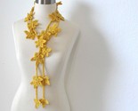 Yellow Petite Leaves Garland - All season,  Summer Neck Garland, Fiber Necklace