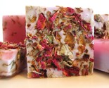 Lilac Rose Vegan Handmade Soap, made with real roses, lilac and coconut milk base.