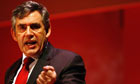 British Prime Minister Gordon Brown addresses the Institute of Directors during the Institute of Directors Annual Convention on April 30, 2008 in London, England