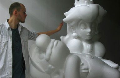 Mario-sculputre