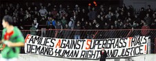 The banner at The Oval on Wednesday night