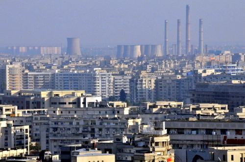 Bucharest Skyline and Power Plants