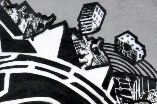 Communist Cog City Mural Closeup