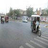 LAHORE: A motorcycle-rickshaw violating traffic signal.APP