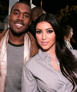 Kanye West and Kim Kardashian 