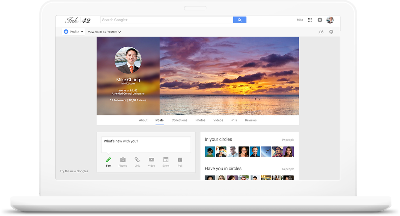 google_plus product screenshot