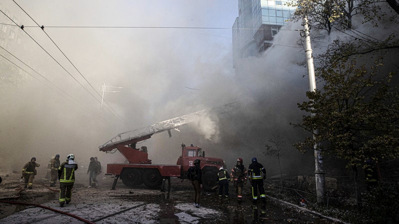 destroyed building in Russia 