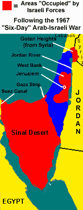 Ceasefire Lines following '67 War