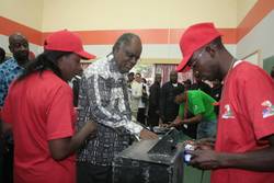 A sequence of Photographs from Polling Stations around Namibia