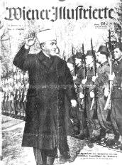 Haj Amin El Husseini - Palestinian leader and former Grand Mufti, reviewing Nazi Troops.