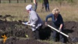Ukrainian Volunteers Dig Trenches Near Russian Border