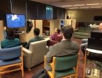 Student, instructor and library staff battle zombies on xBox