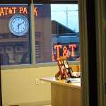 Thru window to AT&T Stadium doors always were open