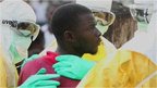 An escaped Ebola patient is confronted by doctors