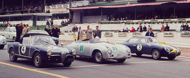 Starting grid of Grand Prix de Spa Grand Touring Race, 1959