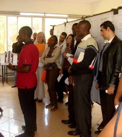 Architecture student presenting his design project ©JKUAT/J. Mugambi