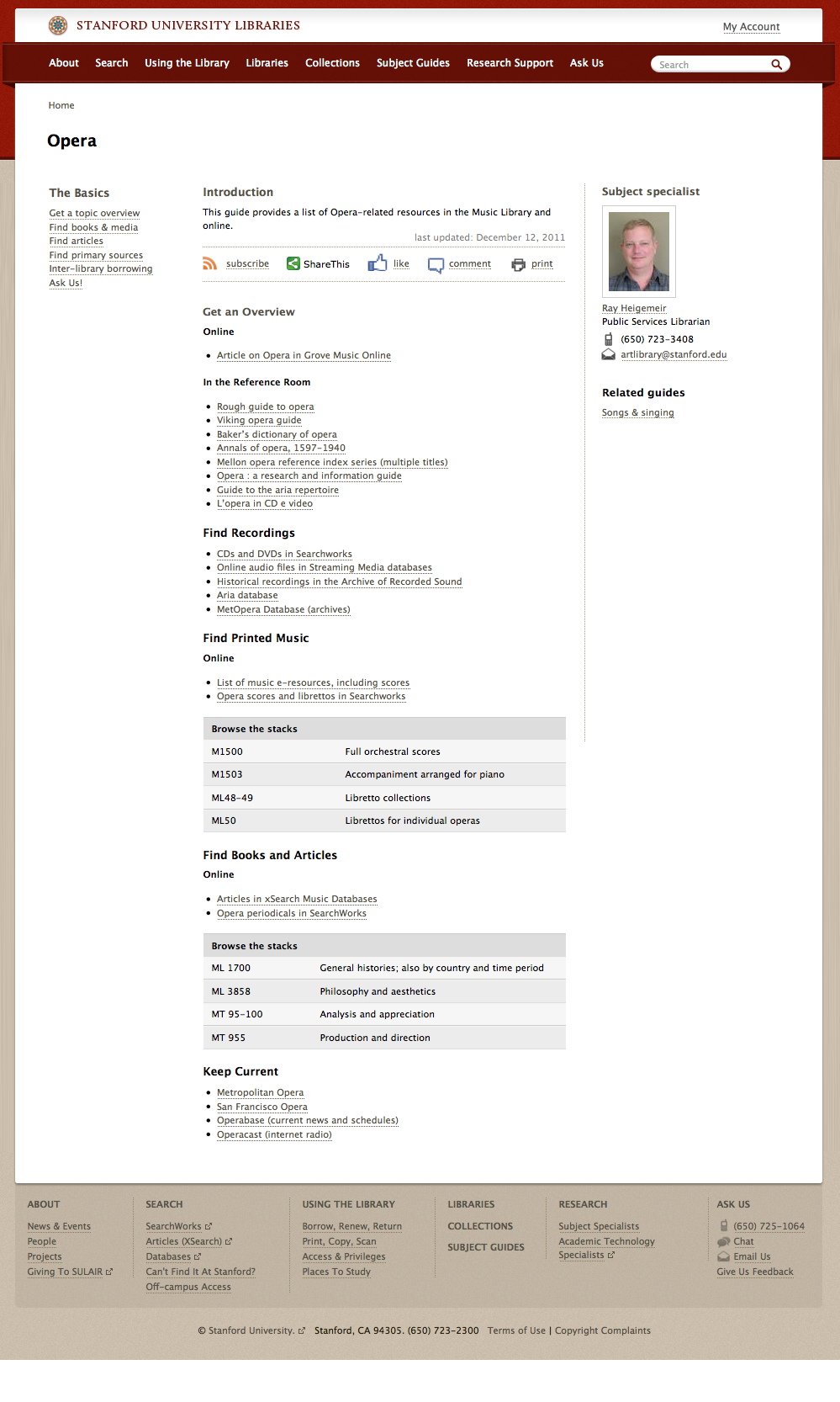 Subject Guide Template Visual Design