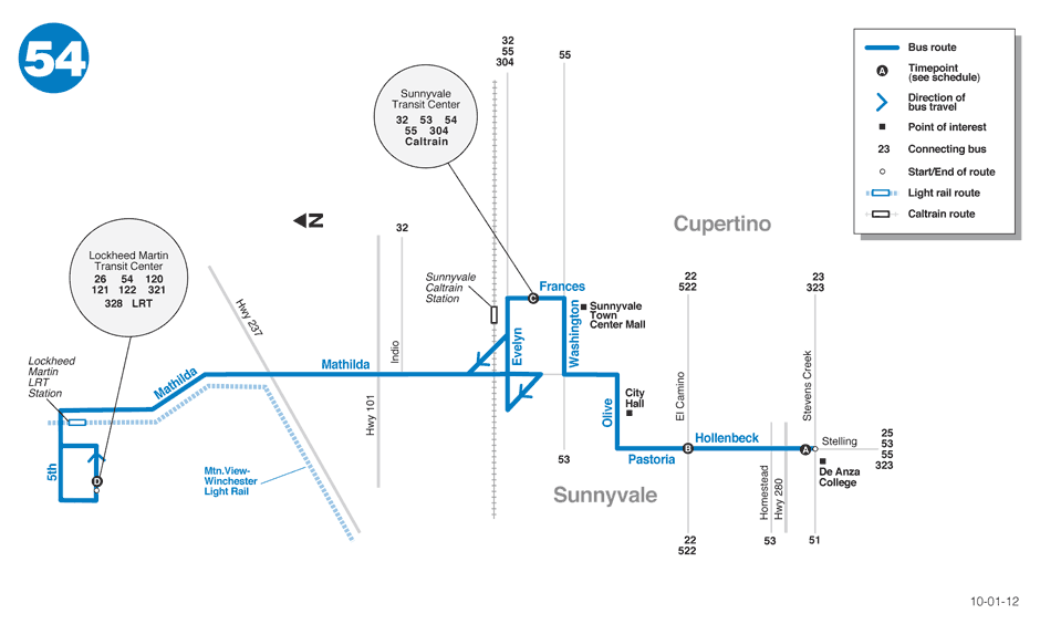 Route 54 Map